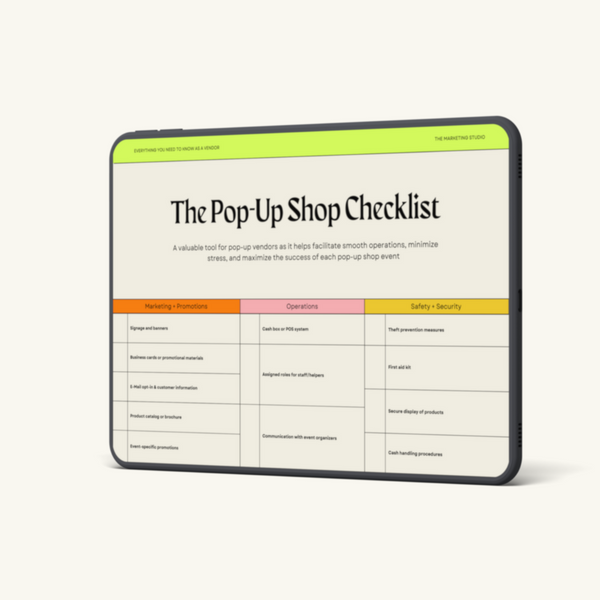 Pop-Up Shop Checklist [freebie]