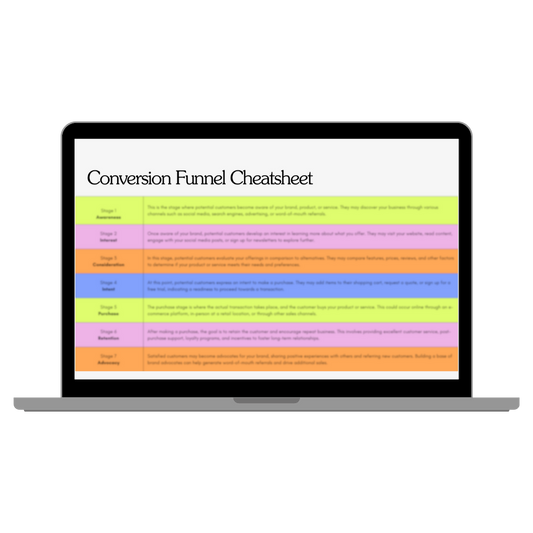 Conversion Funnel Cheatsheet [freebie]