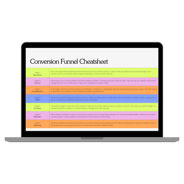 Conversion Funnel Cheatsheet [freebie]